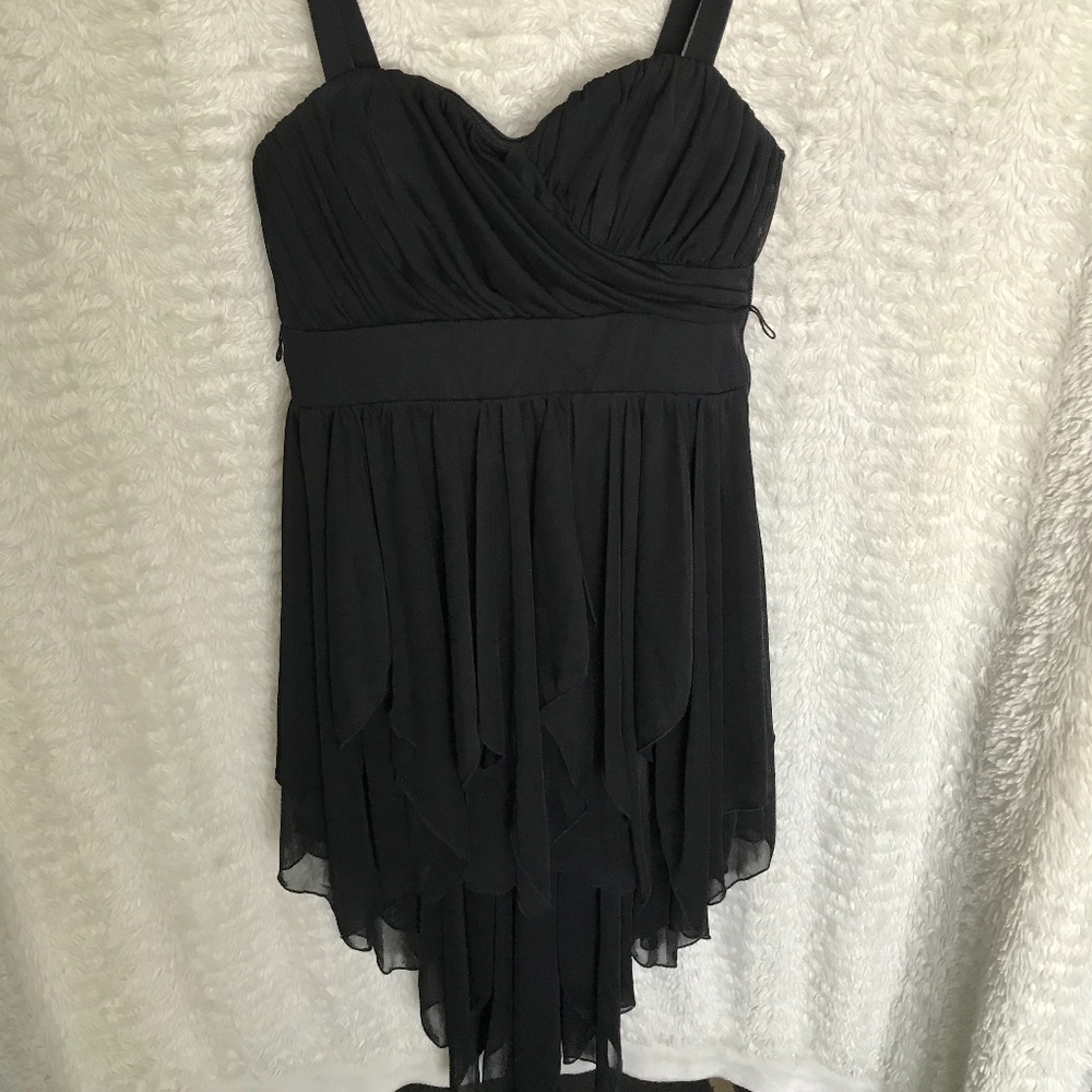 3 FOR $30 - Flowy Black High-Low Dress